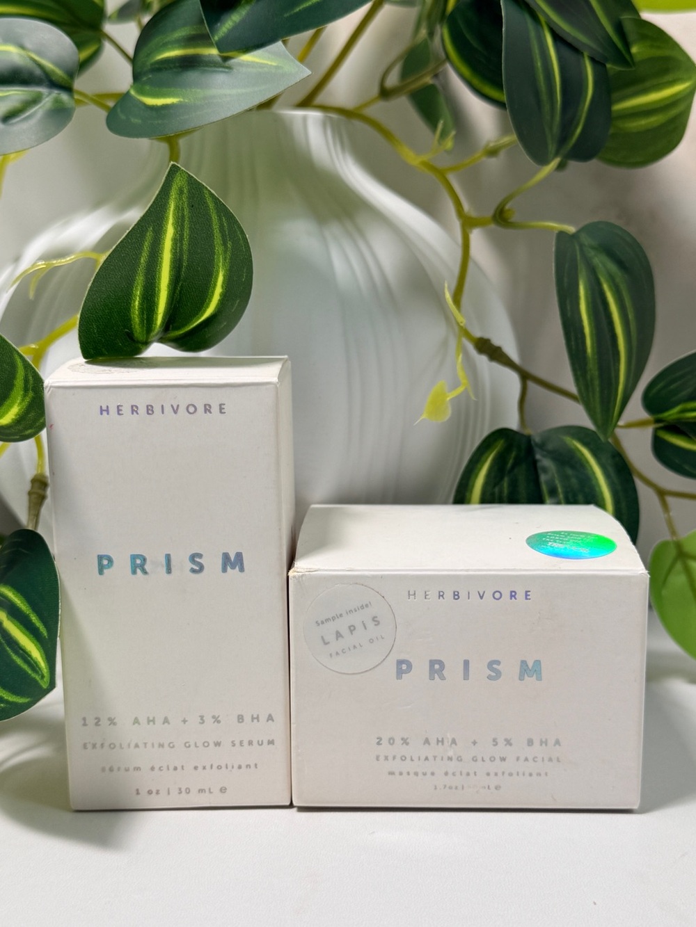 Herbivore PRISM AHA BHA Glow Serum + Facial Mask Set NEW Discontinued